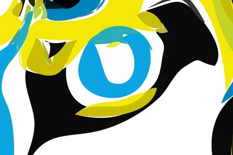 Yellow and black dynamic background. Abstract vector.Digital curve design. 2D Stock Illustration