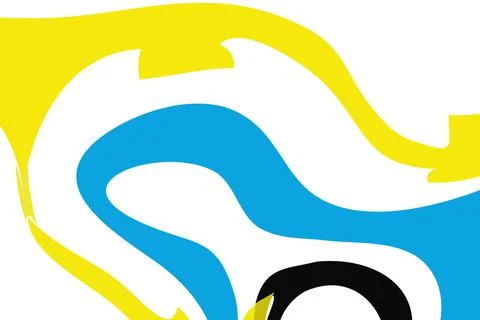 Yellow and black dynamic background. Abstract vector.Digital curve design. 2D Stock Illustration