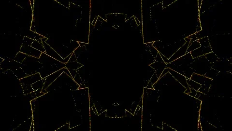 Yellow and black pattern with a black background Stock Footage 278991739