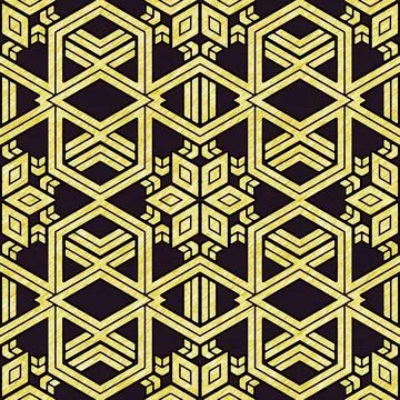 Yellow and black seamless pattern background Stock Illustration