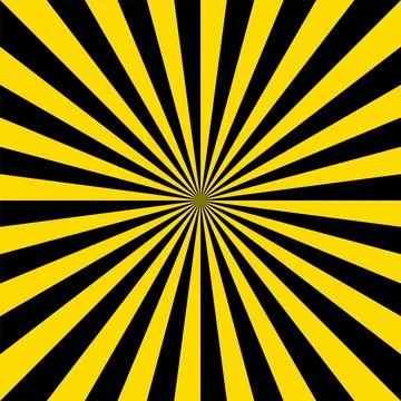 Yellow and black sunburst vector abstract background, wallpaper, illustration Stock Illustration