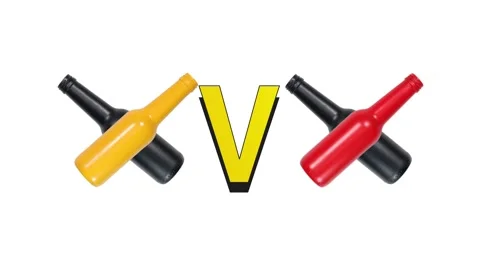 Yellow and Black Team Vs Red and Black Team Flippable Stop Motion Animation Stock Footage 160128652