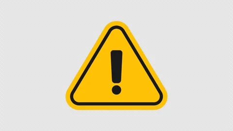 Yellow and black triangle warning sign Stock Footage 333916524