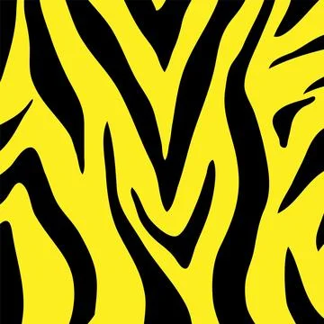 Yellow and Black Zebra Pattern Stock Illustration