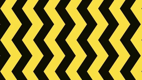Yellow and black zig zag sideways background move right to left infinite looping Stock Footage 296287595