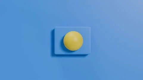 A yellow and blue 3D button in the Ukrainian flag color scheme for the follow Stock Illustration