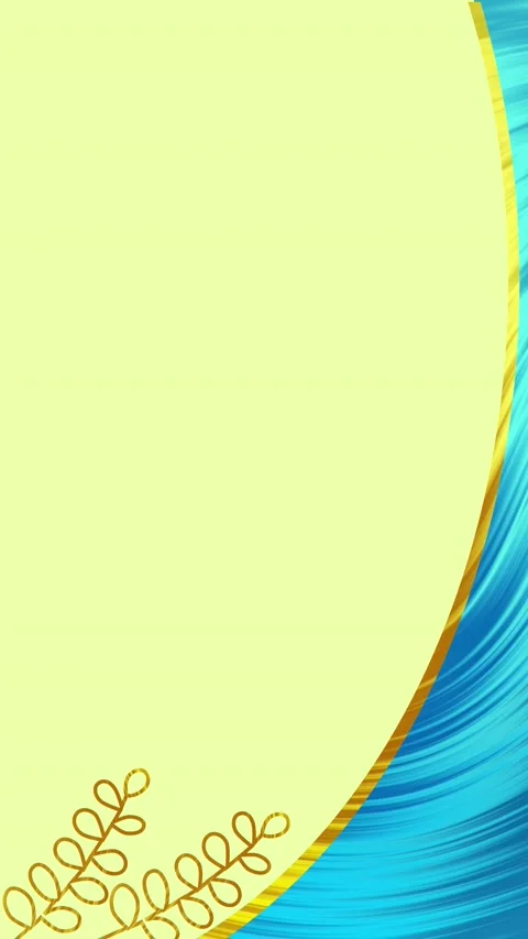 Yellow and blue animated template with golden lines for social networking Stock Footage 238526505