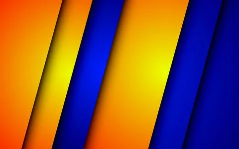 Yellow and blue background layers overlap on space for background design Stock Illustration