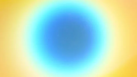 Yellow and Blue Glow Gradient Rounds Loop Rotation Light Abstract Background Stock Footage 195107271