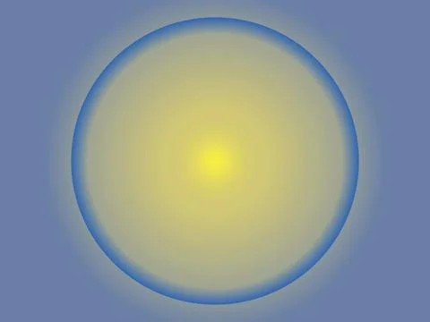Yellow and blue gradient circle, abstract background Stock Illustration