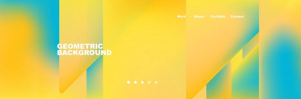 Yellow and blue gradient pattern on geometric background Stock Illustration