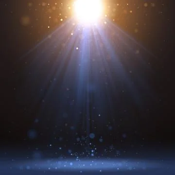 Yellow and blue lights effect Stock Illustration