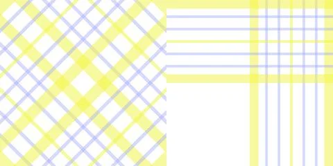 Yellow and blue plaid pattern fabric texture Illustrazione stock