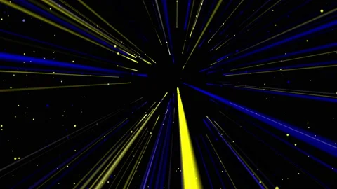 Yellow and blue rays of light Stock Footage 190527538