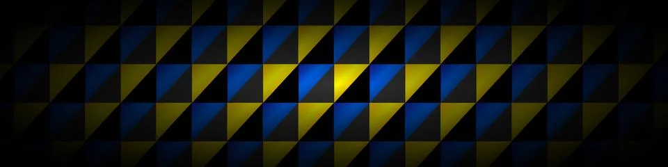 Yellow and blue square pattern abstract vector texture background. Illustrazione stock