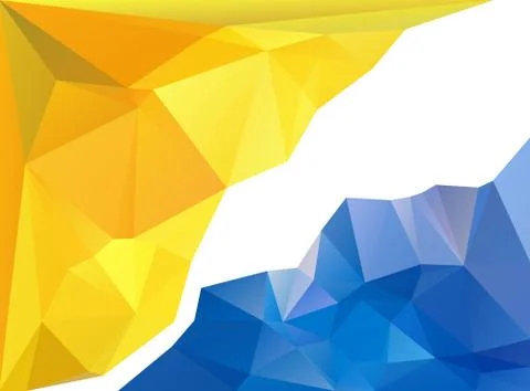 Yellow and blue triangle background Stock Illustration