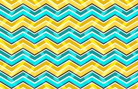 Yellow and blue zig zag seamless pattern Stock Illustration
