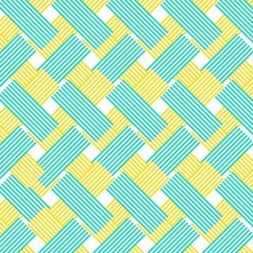 Yellow and blue zig zag lines pattern background Stock Illustration