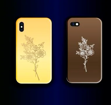 Yellow and brown gradient - trend of the season - print for smartphone Stock Illustration
