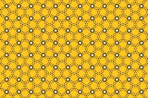A yellow and brown patterned background with small circles Illustrazione stock