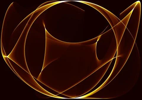 Yellow and brown waves background Stock Illustration