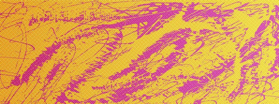 Yellow and fuchsia risograph background. Bright riso paper print overlay. Grunge Stock Illustration