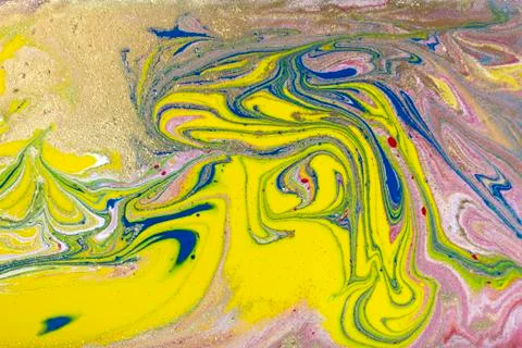Yellow and gold marbling pattern. Golden marble liquid texture. 스톡 일러스트
