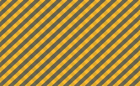 Yellow and Gray Diagonal Plaid Pattern Seamless Background Abstract Geometr.. Stock Illustration
