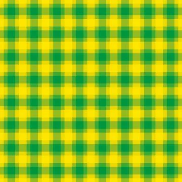 Yellow and green check pattern, square seamless tile Stock Illustration