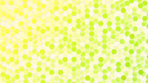 Yellow and green hexagonal prisms pattern, abstract 3D rendering Stock Illustration