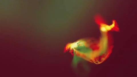 Yellow And Green Smoke Effect Animation  Stock Footage 237485802