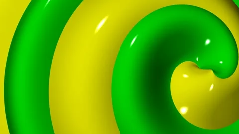 Yellow and Green Spiral Waves, Background, Unique Design, Exclusive, Paints Stock Footage 303660962