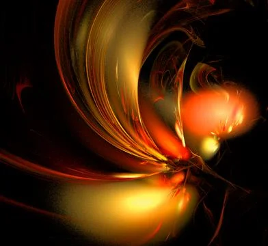 Yellow and orange abstract background, color digital graphics, design Stock Illustration