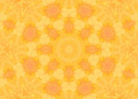 Yellow and orange abstract soft watercolor pattern Illustrazione stock