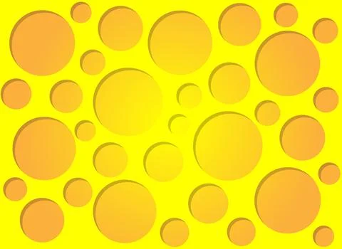 Yellow and orange background with round holes.  Vector 스톡 일러스트