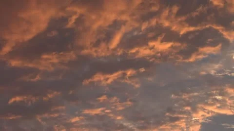 Yellow and Orange Clouds 720 Stock Footage 12024956