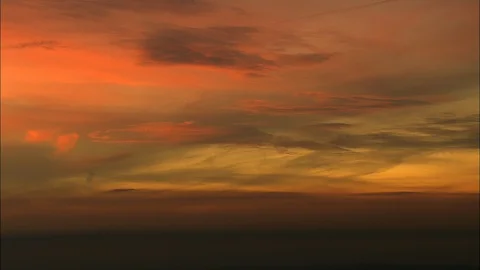 Yellow and orange dramatic sky, Sunset Sky Stock Footage 109138991