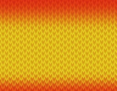 Yellow and orange gradient snake skin pattern, long sharp scale Stock Illustration