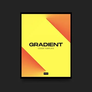 Yellow and Orange Gradient Vertical Cover Template Stock Illustration