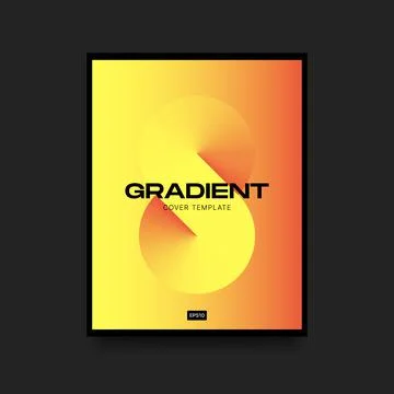 Yellow and Orange Gradient Vertical Cover Template with Infinity Symbol Stock Illustration
