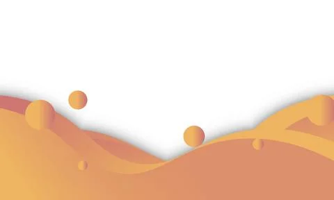 Yellow and orange gradient wave with circle background. Stock Illustration