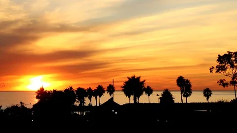 Yellow and Orange Sky Stock Footage 83288775
