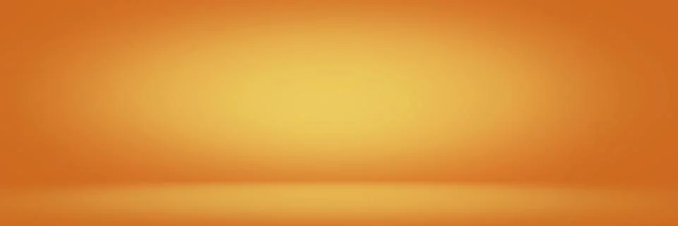 Yellow and orange studio backdrop and horizontal banner background Illustrazione stock