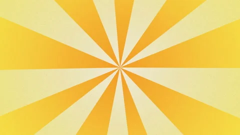 Yellow and orange textured sunburst animation, rotating background Stock Footage