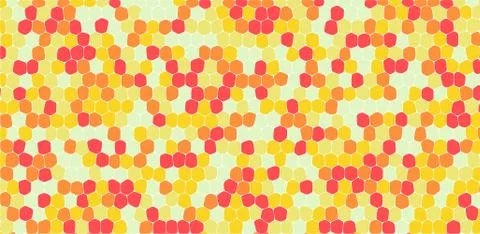 Yellow and orange tones hexagonal abstract background Stock Illustration