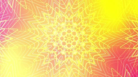 Yellow and pink gradient background with mandala overlay Stock Footage 303220117