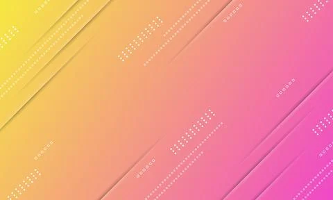 Yellow and pink gradient with lines texture and memphis elements. イラスト素材