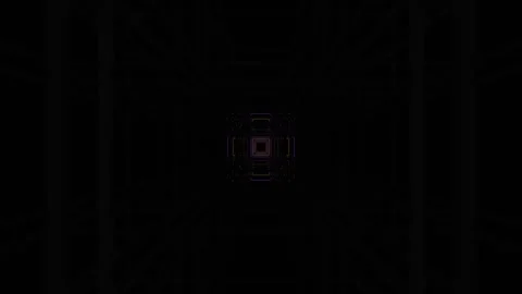 Yellow and Purple Neon Frame System of Flashing Squares Background VJ Loop i Stock Footage 344101314