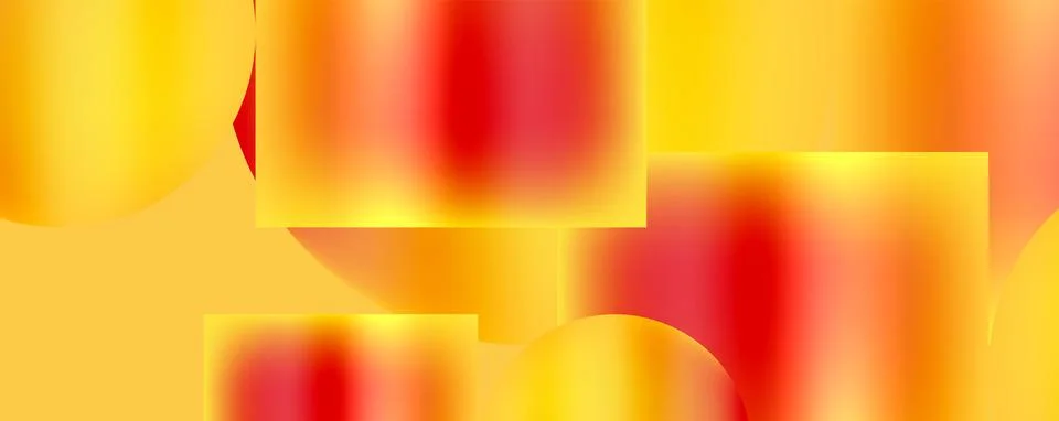 A yellow and red abstract background with a blurred effect イラスト素材