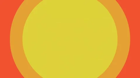 Yellow and red circular shape pop-up transition background Vidéo 297197787